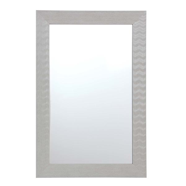 Light Grey Ripple Mirror, 24x36