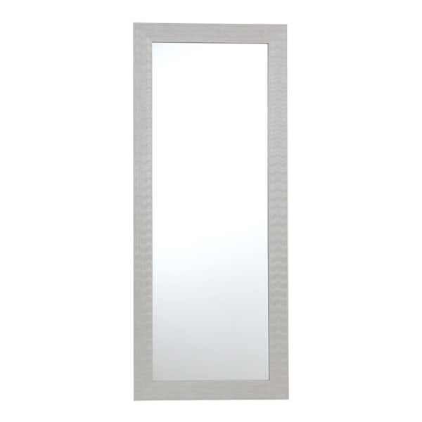 Light Grey Ripple Leaner Mirror, 24x58