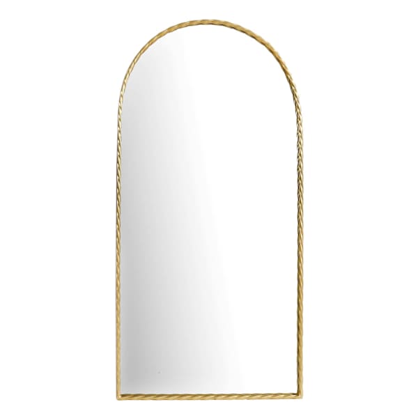 Gold Twisted Metal Arch Mirror, 24x47