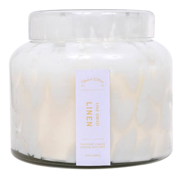 Line Dried Linen Scented Confetti Glass Jar Candle, 24oz