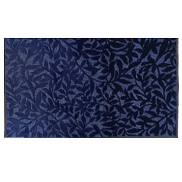 Providence Ellis Navy Blue Leaves Washable Accent Rug, 26x45