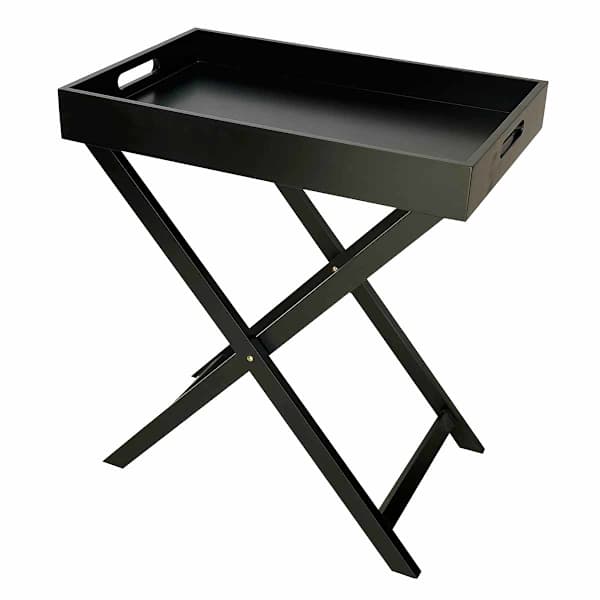 Laura Folding Tray Table - Black
