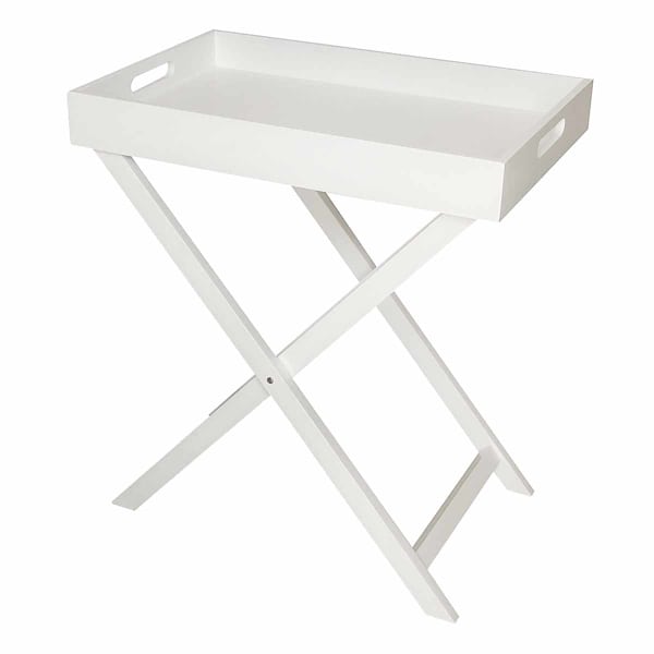 Laura Folding Tray Table - White