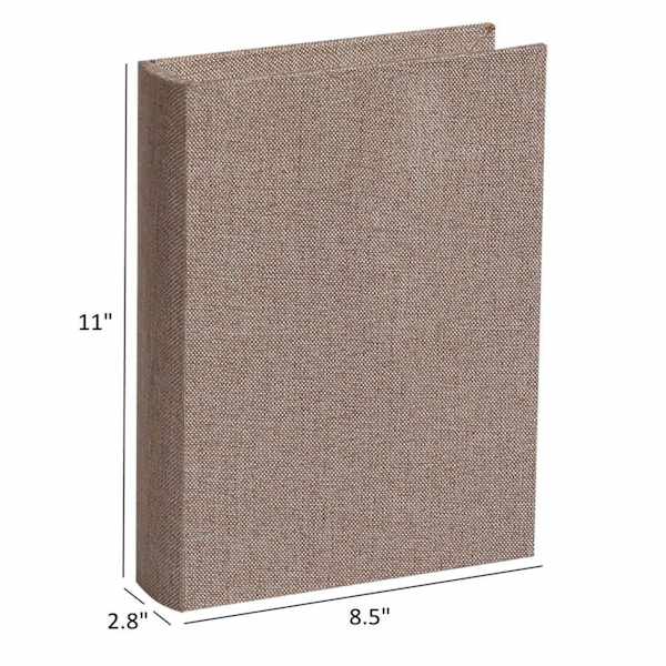 Tan Linen Book Box, 11"