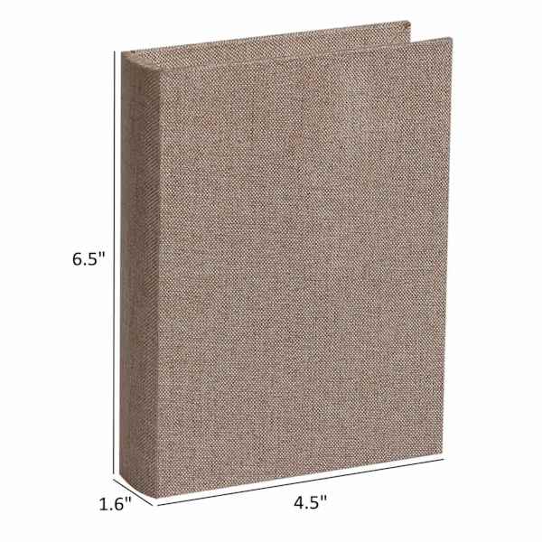 Tan Linen Nested Book Box, 7"