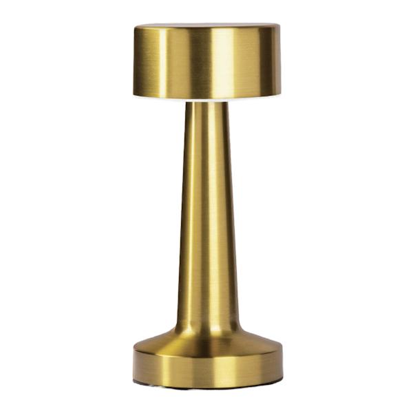 Gold Metal Touch Portable Rechargeable Lamp, 8.5"