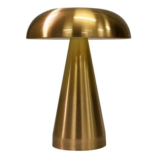 at Home Metal Mushroom 3 x 8 x 6 Gold Touch Lamp