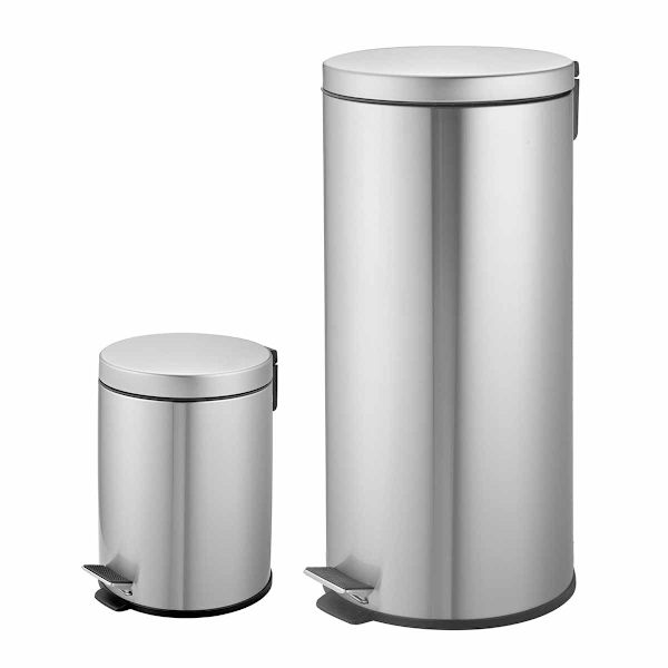 人気メーカー・ブランド Stainless 30L Steel Kitchen | Bin 5L Bonus with Can Trash ゴミ箱・ゴミ入れ