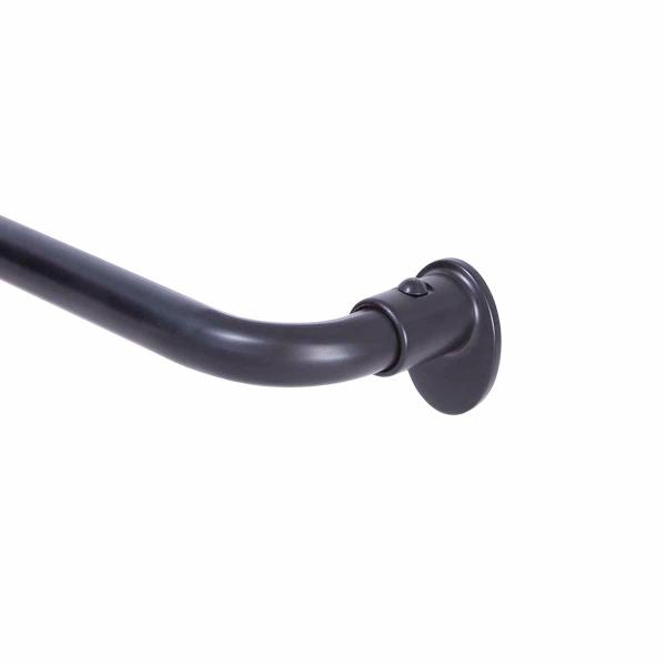 Sunzero 5/8" Black Wrap Curtain Rod, 28-48"