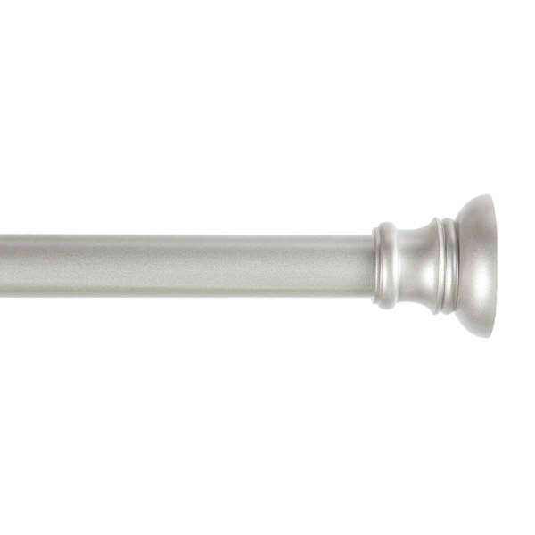 Nicholas 5/8" Nickel Tension Curtain Rod, 48-84"