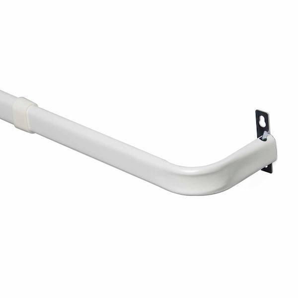 White Heavy Duty Curtain Rod, 28-48"