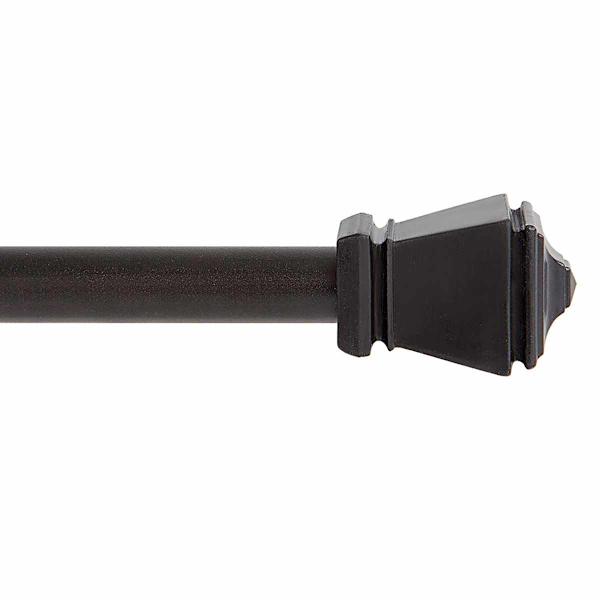 Amelia 7/16" Black Curtain Rod, 28-48"