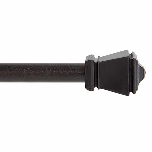 Amelia 7/16" Black Curtain Rod, 48-84"