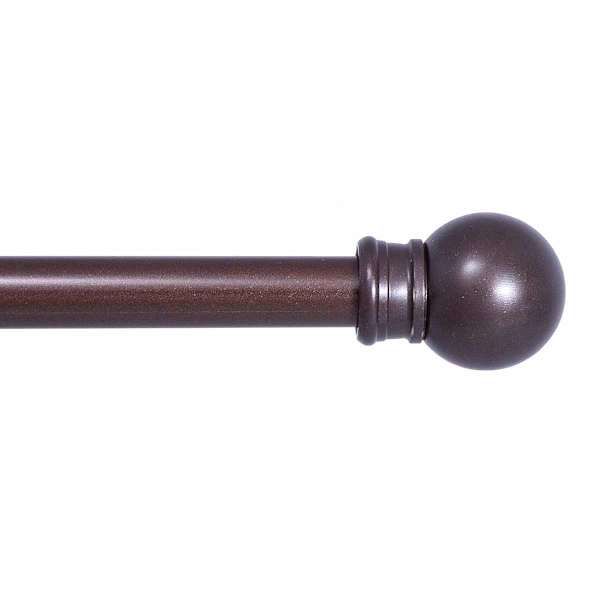 Fiona 7/16" Chocolate Brown Curtain Rod, 28-48"