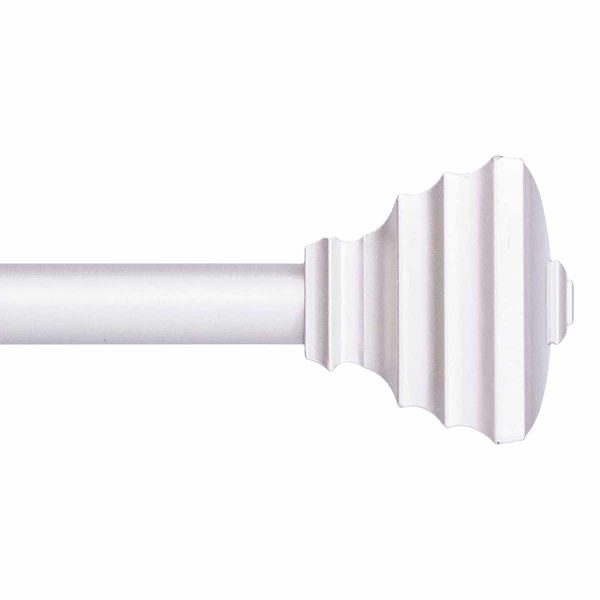Jayden 3/4" Brushed Nickel Decorative Fast Fit Curtain Rod, 42-120"