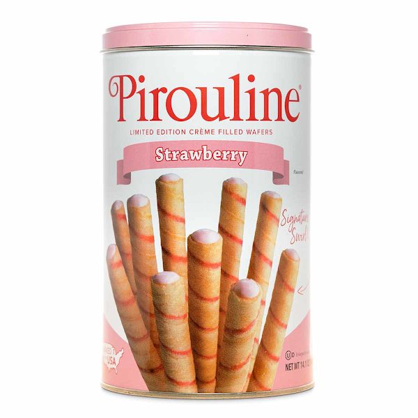 Pirouline Strawberry Wafer Cookie Tin, 14.1oz