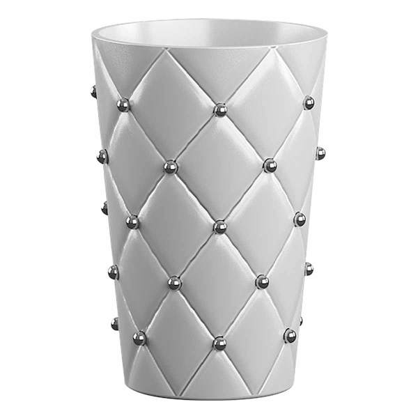 Providence White Quilted Stud Tumbler, 5"