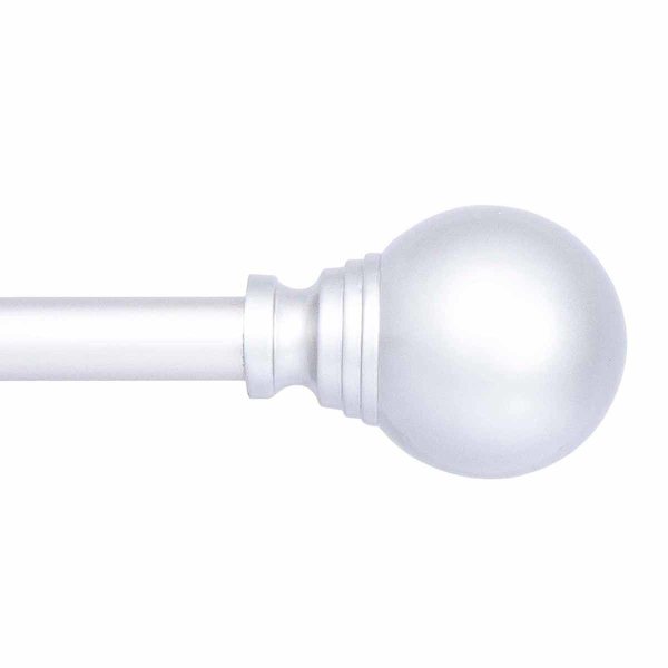 Dryden 5/8" Nickel Decorative Curtain Rod, 36-66"