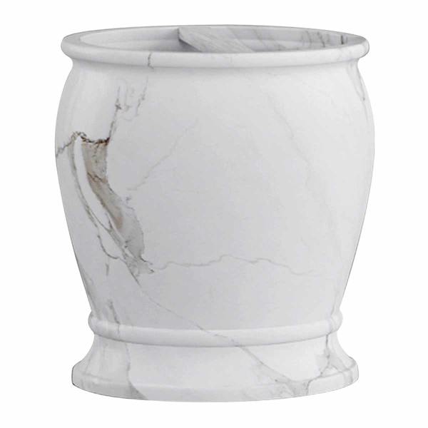 Belle Grey & White Marbled Toothbrush Holder, 4.5"