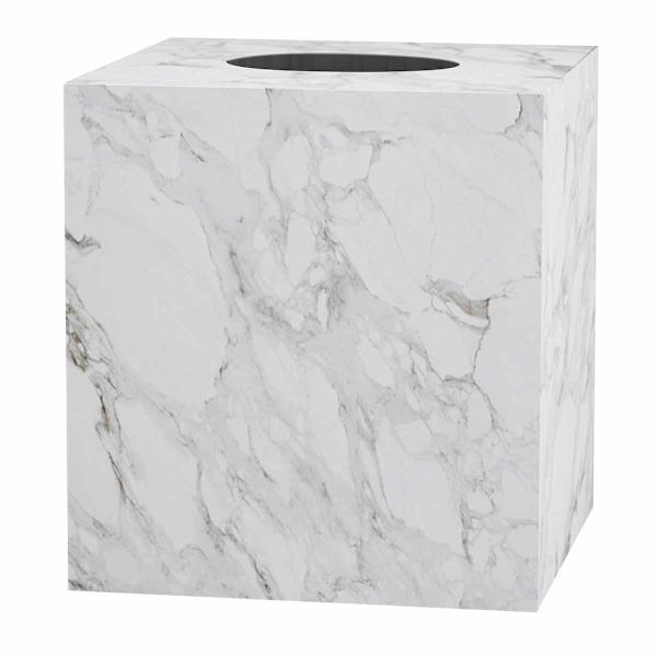 Providence Belle Grey & White Marbled Tissue Box, 6"