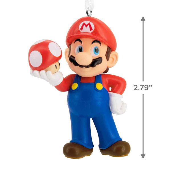 Mario with Mushroom Ornament, 4.8"