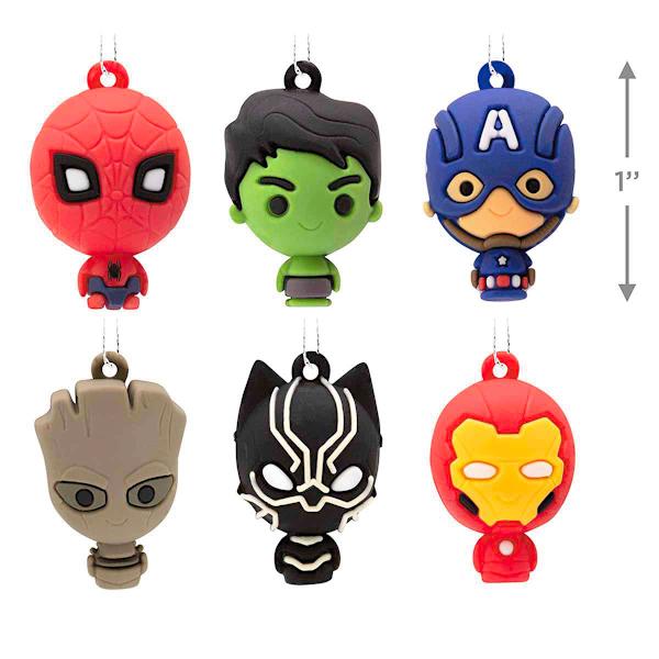 6- Piece Mini Marvel Character Ornament Set