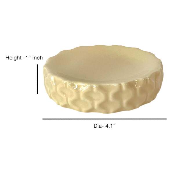 Honeybloom Kate Ceramic Yellow Soap Dish