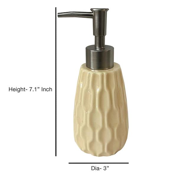 Honeybloom Kate Ceramic Yellow Soap Dispenser