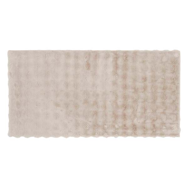 (B883) Crosby St. Beige Bebel Faux Fur Accent Rug, 3x5