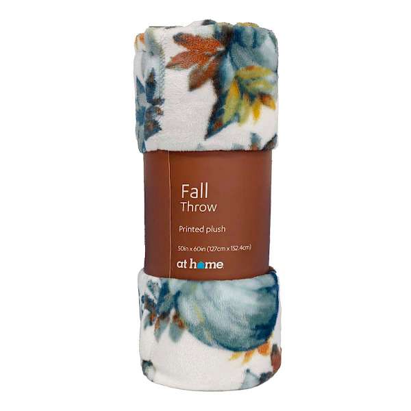 Teal Pumpkins Plush Throw Blanket, 50x60