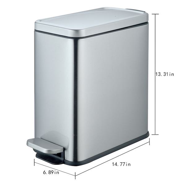 Stainless Steel Step Trash Bin, 9.7l