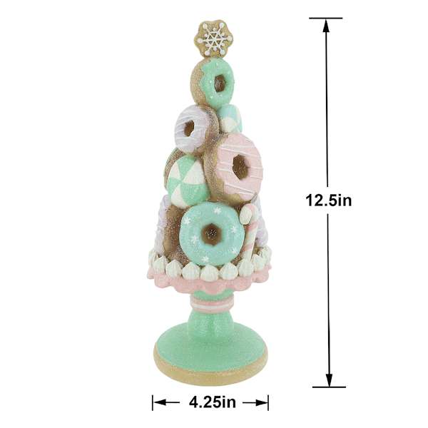 Mrs. Claus' Bakery Frosted Donut Tree, 12.5"