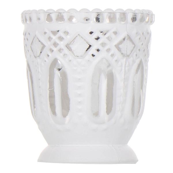 White Wash Votive Candle Holder, 3"