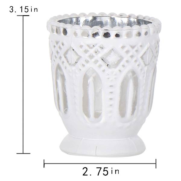 White Wash Votive Candle Holder, 3"