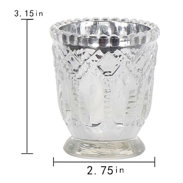 Silver Tealight Votive Candle Holder, 3"