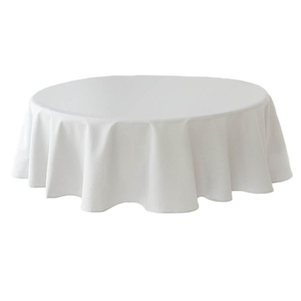 Basics Solid Fog Round Tablecloth, 70"