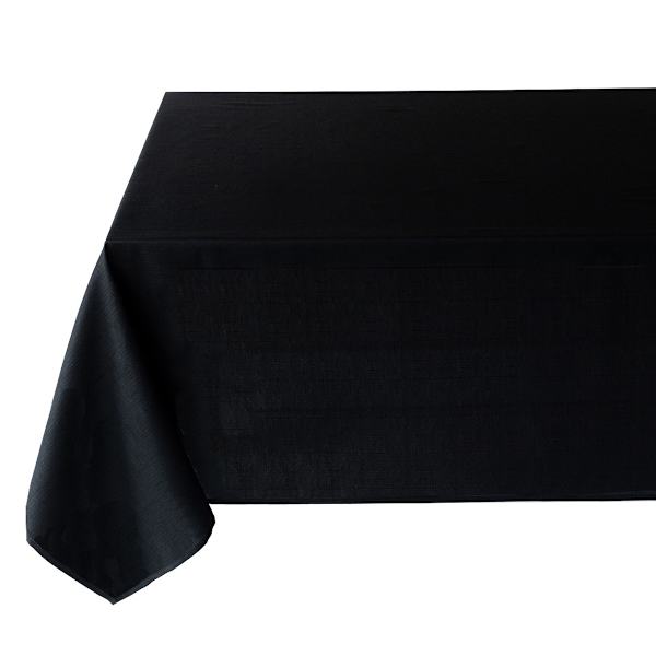 Basics Solid Black Tablecloth, 60x104