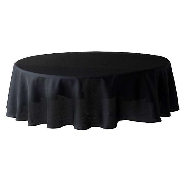 Basics Solid Black Round Tablecloth, 70"