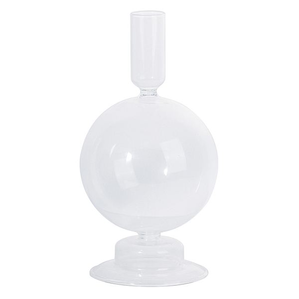 Crosby St. Clear Glass Bubble Taper Candle Holder, 6.5"