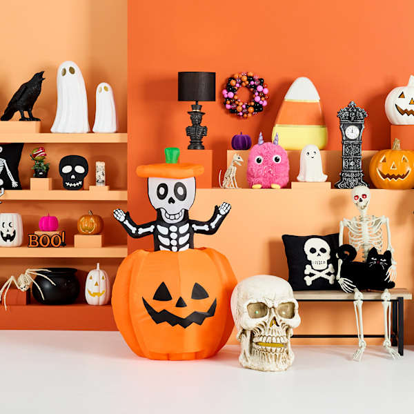 Homespun Halloween Ghost with LED Eyes, 24"