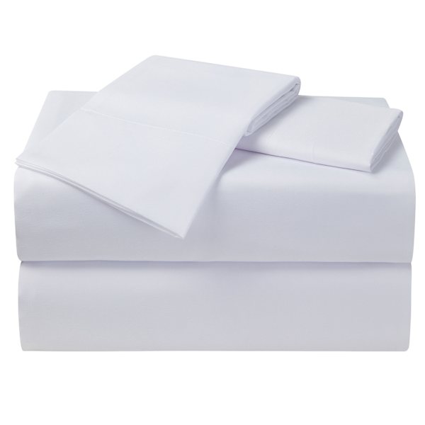 3-Piece White Cooling Microfiber Sheet Set, Twin/Twin XL