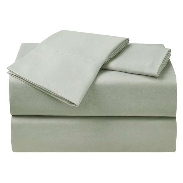 4-Piece Sage Cooling Microfiber Sheet Set, Queen