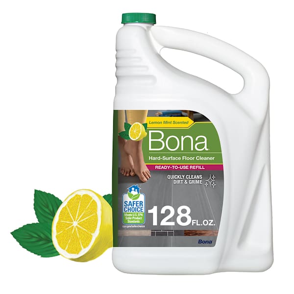 Bona Hard Surface Cleaner Refill Lemon Mint Scent, 128oz