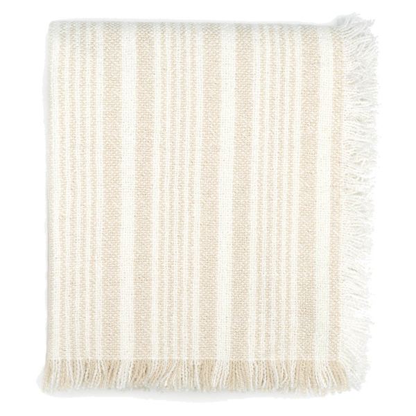 Providence Neutral Stripe Woven Throw Blanket, 50x60