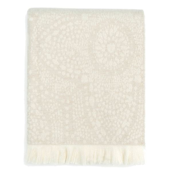 Found & Fable Neutral Arabesque Woven Throw Blanket, 50x60