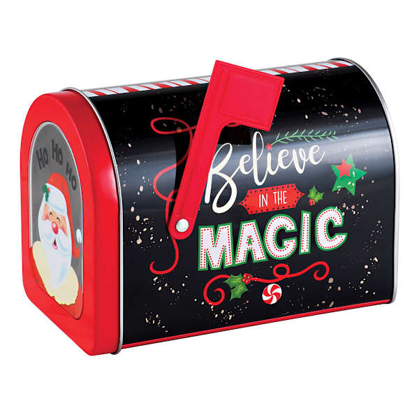 Black Believe in Magic Mailbox Gift Tin