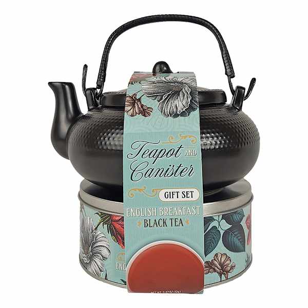 Tea Time Ceramic Teapot And Canister Gift Set ASSTD