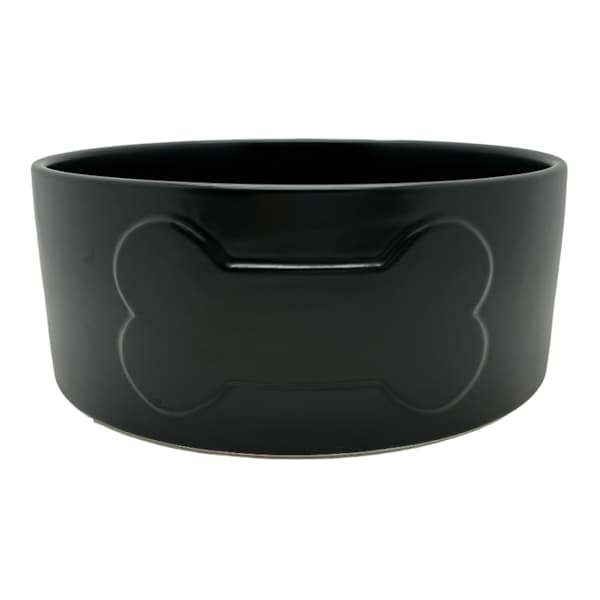 Ceramic Dog Bone Food Bowl L 64Oz