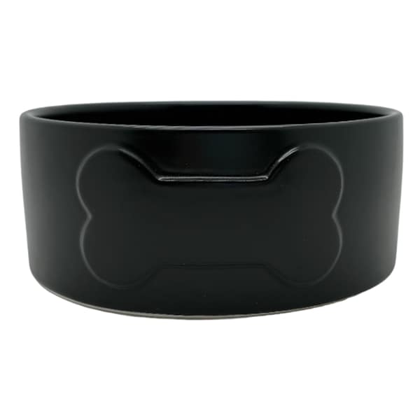 Ceramic Dog Bone Water Bowl M 24Oz