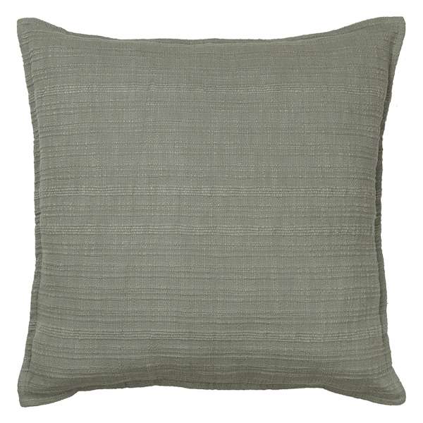 Honeybloom Green Striped Slub Euro Throw Pillow, 24"